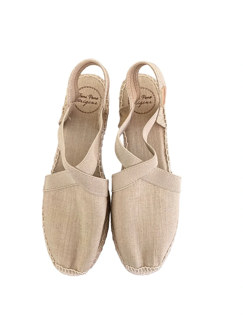 Toni Pons Verona Wedge Espadrille in Stone Fabric